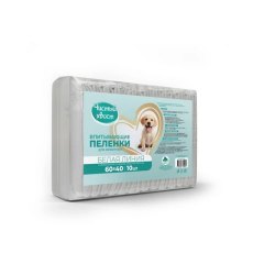 Чистый хвост / Впитывающие пеленки для животных белая линия 60 х 40 см