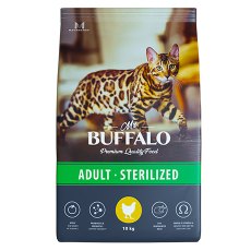 Mr.Buffalo Adult Sterilized / Сухой корм Мистер Бафало для Стерилизованных кошек Курица