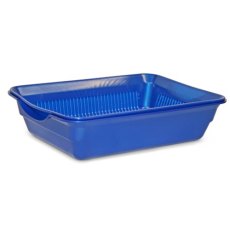 Homecat Atlantis / Лоток Хоумкэт для кошек с сеткой синий перламутровый