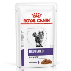 Royal Canin Neutered Balance / Ветеринарный влажный корм (Консервы-Паучи) Роял Канин Ньютеред Баланс для Кастрированных котов и Стерилизованных кошек Склонных к полноте (цена за упаковку)