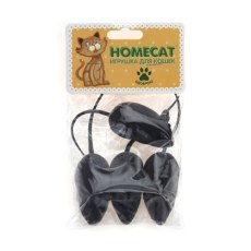 Homecat / Игрушка Хоумкэт для кошек Мышки с пищалкой серые