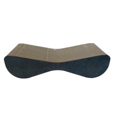 Homecat Clawsworld / Когтеточка Хоумкэт для кошек Гофрокартон с деревянным ободком цвет эбен