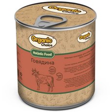 Organic Сhoice / Влажный корм Консервы Органик Чойс для собак 100 % Говядина (цена за упаковку)