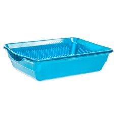 Homecat Atlantis / Лоток Хоумкэт для кошек с сеткой голубой перламутровый