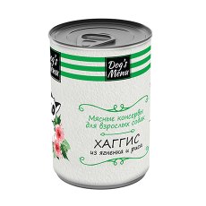 Dogs Menu / Консервы Догс Меню для взрослых собак Хаггис из ягненка и риса (цена за упаковку)