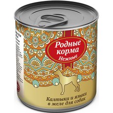 Родные Корма Нежные / Консервы для собак Калтыки и Языки в желе (цена за упаковку)