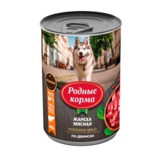Родные Корма / Консервы для собак Жареха мясная по-Двински (цена за упаковку)