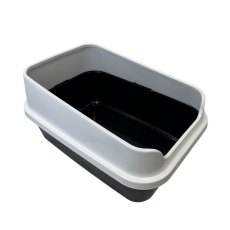 Homecat Комфорт плюс / Туалет Хоумеэт для кошек с бортиком черно-белый