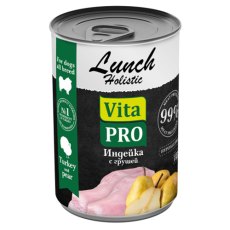 Vita Pro Lunch / Влажный корм Консервы Вита Про для собак Индейка с грушей (цена за упаковку)