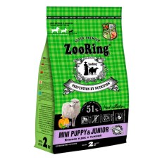 ZooRing Mini Puppy&Junior / Сухой корм Зооринг для щенков и юниоров мини пород Ягненок и Рис с тыквой