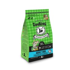 ZooRing Adult Dog / Сухой корм Зооринг для взрослых собак всех пород склонных к аллергии Белая Рыба с рисом и брокколи