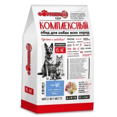 Формула 365 Комплексный обед / Сухой корм для взрослых собак средних пород Лосось Индейка и рис