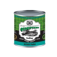 ZooRing / Консервы Зооринг фермерские для собак кусочки мяса в желе Белая рыба (цена за упаковку)