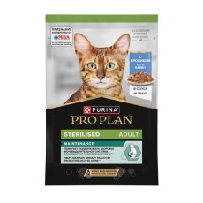 PRO PLAN Sterilised MAINTENANCE / Влажный корм Паучи ПРО ПЛАН (Поддержание естественной защиты организма) для взрослых стерилизованных кошек и кастрированных котов с кроликом в соусе (цена за упаковку)