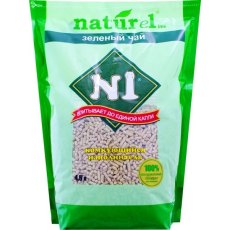 Наполнитель №1 Naturel Зеленый чай Комкующийся Древесный