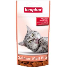 Beaphar Salmon Malt Bits / Подушечки Беафар для кошек с Мальт-пастой и вкусом Лосося