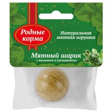 Родные Корма / Игрушка для кошек Мятный шарик с тимьяном и пустырником