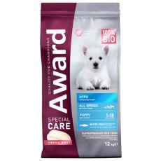 Award Special Care Hypo / Сухой корм Авард для щенков от 1 месяца, беременных и кормящих собак всех пород Гипоаллергенный с Белой рыбой