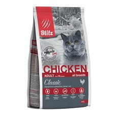 Blitz Classic Adult Chicken / Сухой корм Блиц для взрослых кошек Курица