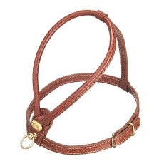 Camon / Шлейка Камон для собак кожаная Коричневая