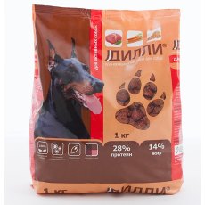 Дилли / Сухой корм для Активных собак с Курицей и индейкой