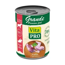 Vita Pro Grande / Влажный корм Консервы Вита Про для собак Утка с кроликом кусочки в соусе (цена за упаковку)