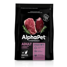 AlphaPet Superpremium / Сухой корм АльфаПет для взрослых кошек Говядина печень