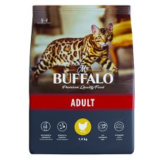 Mr.Buffalo Adult / Сухой корм Мистер Бафало для кошек Курица
