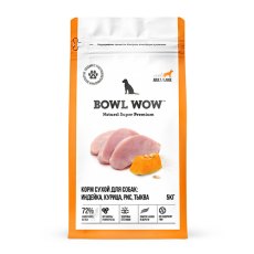 BOWL WOW Adult Large / Сухой корм Боул Вау для взрослых собак Крупных пород Индейка курица рис тыква