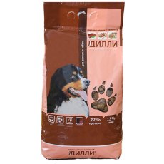Дилли / Сухой корм для взрослых собак Говяжья печень с овсянкой