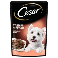 Cesar / Паучи Цезарь для собак Тушеная телятина с овощами (цена за упаковку)