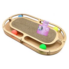 Glory Life / Игровой комплекс Глори Лайф для кошек Стадион с шариками c Когтеточкой из Каната