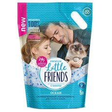 Little Friends Ocean / Наполнитель Литтл Френдз для кошачьего туалета Силикагелевый с ароматом Океанской свежести