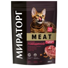 Мираторг Meat / Сухой корм для взрослых кошек с сочной Говядиной
