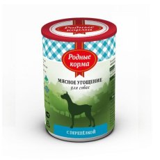 Родные Корма / Консервы Мясное угощение для собак с Перепелкой (цена за упаковку)