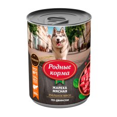 Родные Корма / Консервы для собак Жареха мясная по-Двински (цена за упаковку)