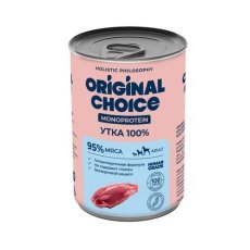 Original Choice Monoprotein Adult / Влажный корм Ориджинал Чойс для собак всех пород Утка 100% (цена за упаковку)