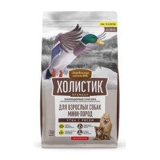 Деревенские лакомства Холистик Премьер / Сухой корм для взрослых собак Мини-пород Утка с рисом