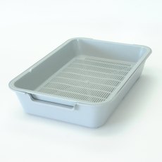 Homecat Бюджет / Туалет Хоумкэт для кошек с сеткой на ножках 2 см серый