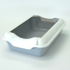 Homecat Бюджет / Туалет Хоумкэт для кошек с бортиком серый