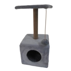 Homecat / Когтеточка Хоумкэт Домик с площадкой малый серый