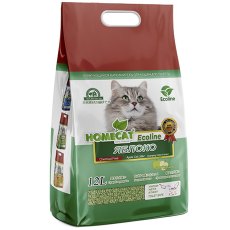 Homecat Ecoline / Комкующийся наполнитель Хоумкэт для кошачьего туалета аромат Яблоко