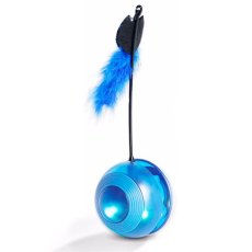 Homecat / Игрушка Хоумкэт для кошек светодиодный шар с перьями на батарейках LR44х3шт не входят в комплект