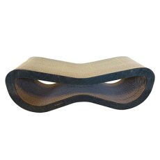 Homecat Clawsworld / Когтеточка Хоумкэт для кошек Гофрокартон с деревянным ободком цвет эбен