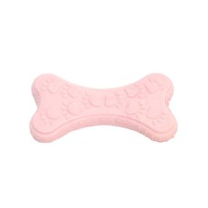 Homepet Foam TPR Puppy / Игрушка Хоумпет для Щенков Косточка с рисунком лапки розовая