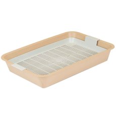 Homecat / Туалет Хоумкэт для кошек с сеткой с ручками бежевый