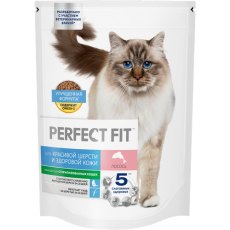 Perfect Fit Hair&Skin / Сухой корм Перфект Фит для кошек для Красивой и здоровой кожи Лосось