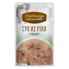 Деревенские лакомства / Суп для кошек из Утки с тунцом (цена за упаковку)