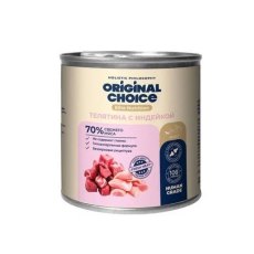 Original Choice Elite Nutrition Adult Mini / Влажный корм Ориджинал Чойс для собак мелких пород Телятина с индейкой (цена за упаковку)