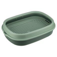 Homecat Frost Touch / Туалет Хоумкэт для кошек с низким бортом и сеткой нефритовый